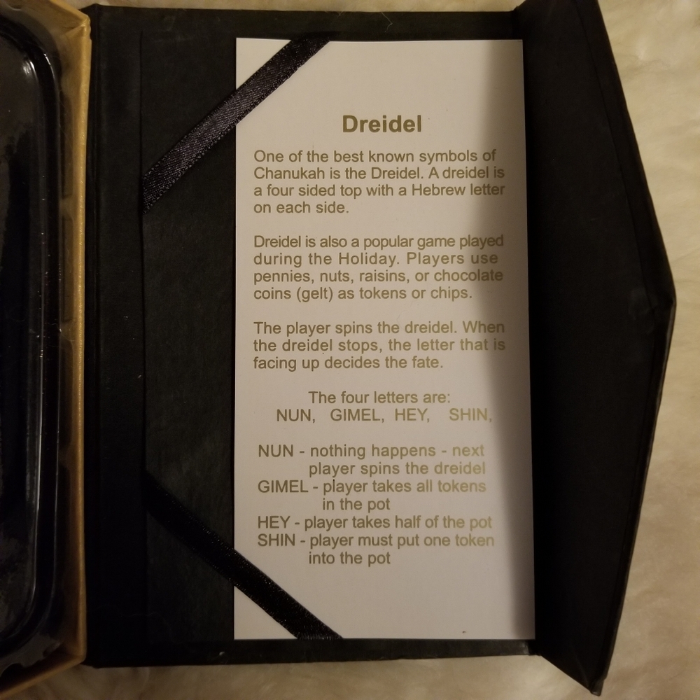 Kurt Adler Noble Gems Jewish Dreidel Ornament - Picture 5 of 10